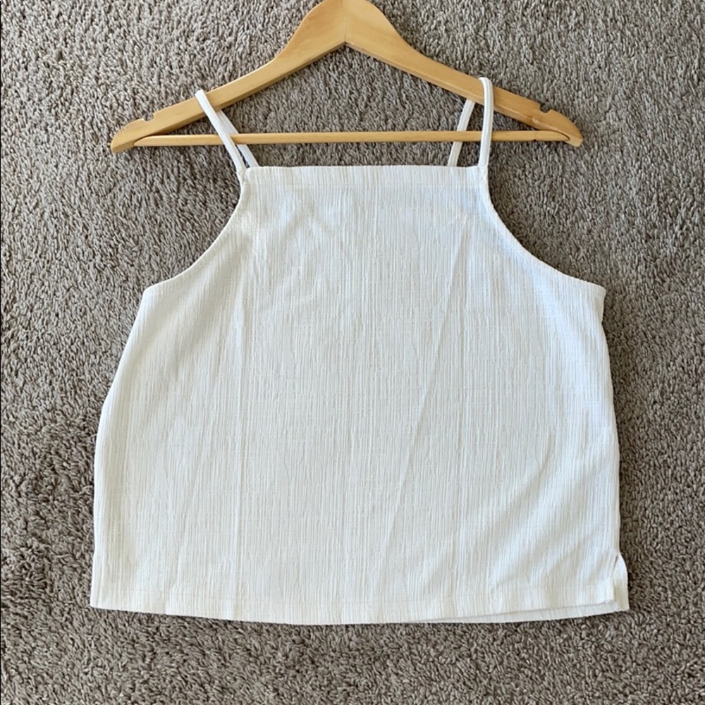 Madewell White Square Neck Tank M